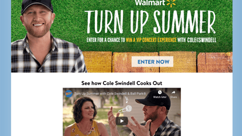 Tyson Walmart 'Turn Up Summer' Microsite